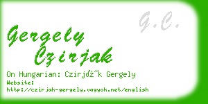 gergely czirjak business card